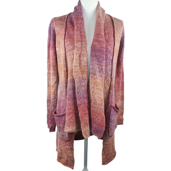 Noble Outfitters Ombre Scarf Cardigan Knit Sweater XS Waterfall Equestrian Long - Picture 1 of 12